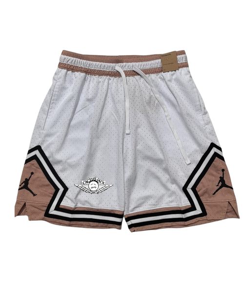 Travis Scoot white edition X Jordan shorts Diamond